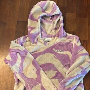 Columbia Lavender and Beige Fleece Hoodie